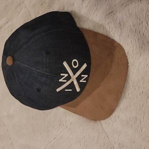 Nixon brown & blue snapback hat NWOT